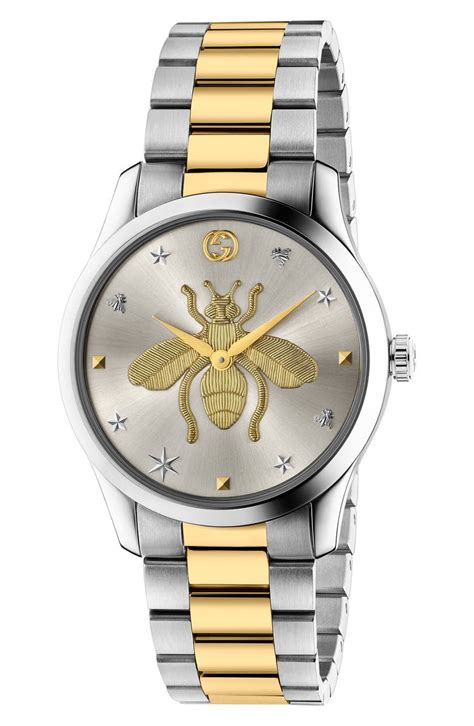 gucci g-timeless honey bee ladies& 39|Gucci bee bracelet watch.